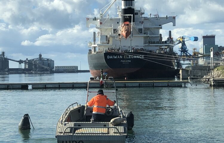 MIRO Lamor LC 6500 response boat operating in the Port of Oristano